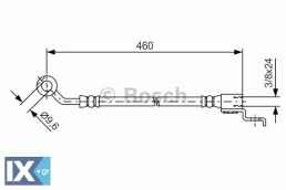 Ελαστικός σωλήνας φρένων BOSCH 1987481083