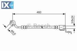 Ελαστικός σωλήνας φρένων BOSCH 1987481083