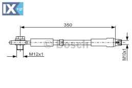 Ελαστικός σωλήνας φρένων BOSCH 1987481091