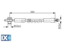 Ελαστικός σωλήνας φρένων BOSCH 1987481091