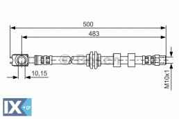 Ελαστικός σωλήνας φρένων BOSCH 1987481115