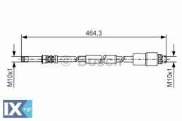 Ελαστικός σωλήνας φρένων BOSCH 1987481541