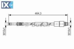 Ελαστικός σωλήνας φρένων BOSCH 1987481541