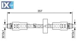 Ελαστικός σωλήνας φρένων BOSCH 1987481591