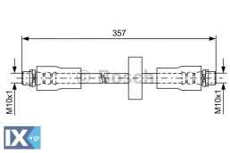 Ελαστικός σωλήνας φρένων BOSCH 1987481591