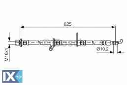 Ελαστικός σωλήνας φρένων BOSCH 1987481594