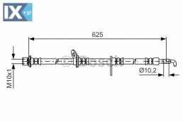 Ελαστικός σωλήνας φρένων BOSCH 1987481596