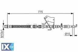 Ελαστικός σωλήνας φρένων BOSCH 1987481684