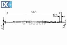 Ντίζα, φρένο ακινητοποίησης BOSCH 1987482033