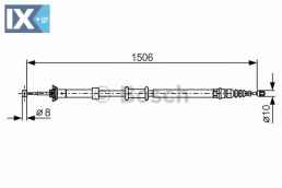 Ντίζα, φρένο ακινητοποίησης BOSCH 1987482201