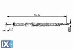 Ντίζα, φρένο ακινητοποίησης BOSCH 1987482201