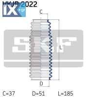 Σετ φούσκες, τιμόνι SKF VKJP2022