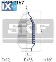 Σετ φούσκες, τιμόνι SKF VKJP2167