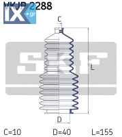 Σετ φούσκες, τιμόνι SKF VKJP2288