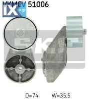 Τροχαλία παρέκκλισης, ιμάντας poly-V SKF VKMCV51006