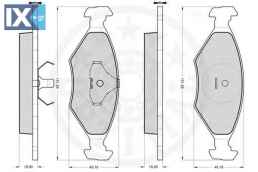 Σετ τακάκια, δισκόφρενα OPTIMAL 10115