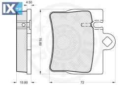 Σετ τακάκια, δισκόφρενα OPTIMAL 12098