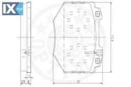 Σετ τακάκια, δισκόφρενα OPTIMAL 12134