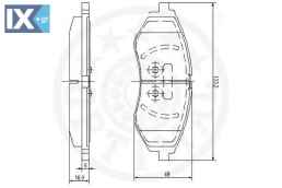 Σετ τακάκια, δισκόφρενα OPTIMAL 12154