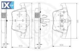 Σετ τακάκια, δισκόφρενα OPTIMAL 12187