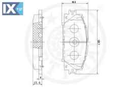 Σετ τακάκια, δισκόφρενα OPTIMAL 12403