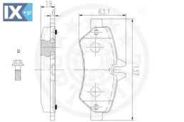 Σετ τακάκια, δισκόφρενα OPTIMAL 12430