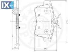 Σετ τακάκια, δισκόφρενα OPTIMAL 12468