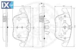 Σετ τακάκια, δισκόφρενα OPTIMAL 12505