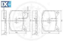 Σετ τακάκια, δισκόφρενα OPTIMAL 9132