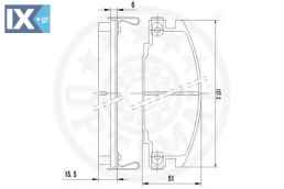 Σετ τακάκια, δισκόφρενα OPTIMAL 9642