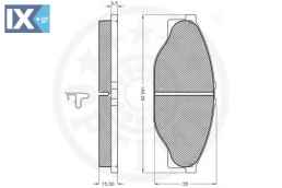 Σετ τακάκια, δισκόφρενα OPTIMAL 9874