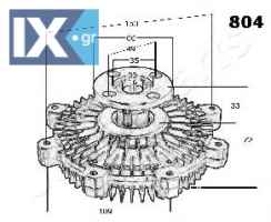 Συμπλέκτης, βεντιλατέρ ψυγείου JAPANPARTS VC804