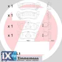 Σετ τακάκια, δισκόφρενα ZIMMERMANN 231901651