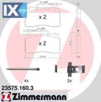 Σετ τακάκια, δισκόφρενα ZIMMERMANN 235751603