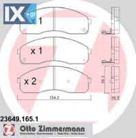 Σετ τακάκια, δισκόφρενα ZIMMERMANN 236491651