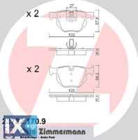 Σετ τακάκια, δισκόφρενα ZIMMERMANN 237321709