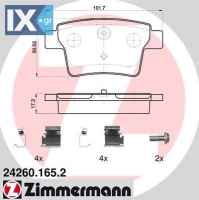 Σετ τακάκια, δισκόφρενα ZIMMERMANN 242601652