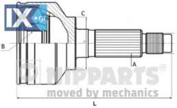 Σετ άρθρωσης, άξονας μετάδ. κίν. NIPPARTS J2820505