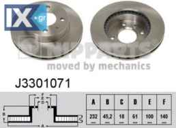 Δισκόπλακα NIPPARTS J3301071