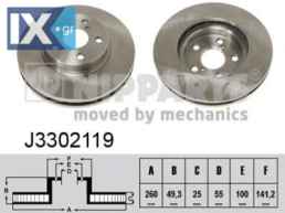 Δισκόπλακα NIPPARTS J3302119