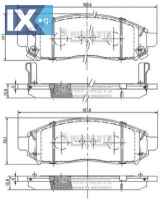 Σετ τακάκια, δισκόφρενα NIPPARTS J3601095