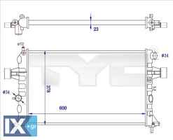 Ψυγείο, ψύξη κινητήρα TYC 7250038R