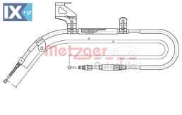 Ντίζα, φρένο ακινητοποίησης METZGER 107482