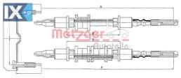 Ντίζα, φρένο ακινητοποίησης METZGER 115971