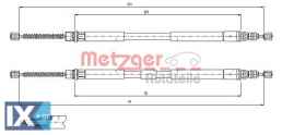 Ντίζα, φρένο ακινητοποίησης METZGER 116796