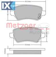 Σετ τακάκια, δισκόφρενα METZGER 1170004