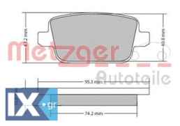 Σετ τακάκια, δισκόφρενα METZGER 1170058