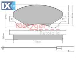 Σετ τακάκια, δισκόφρενα METZGER 1170146