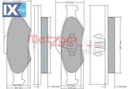 Σετ τακάκια, δισκόφρενα METZGER 1170188