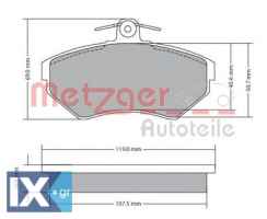 Σετ τακάκια, δισκόφρενα METZGER 1170214